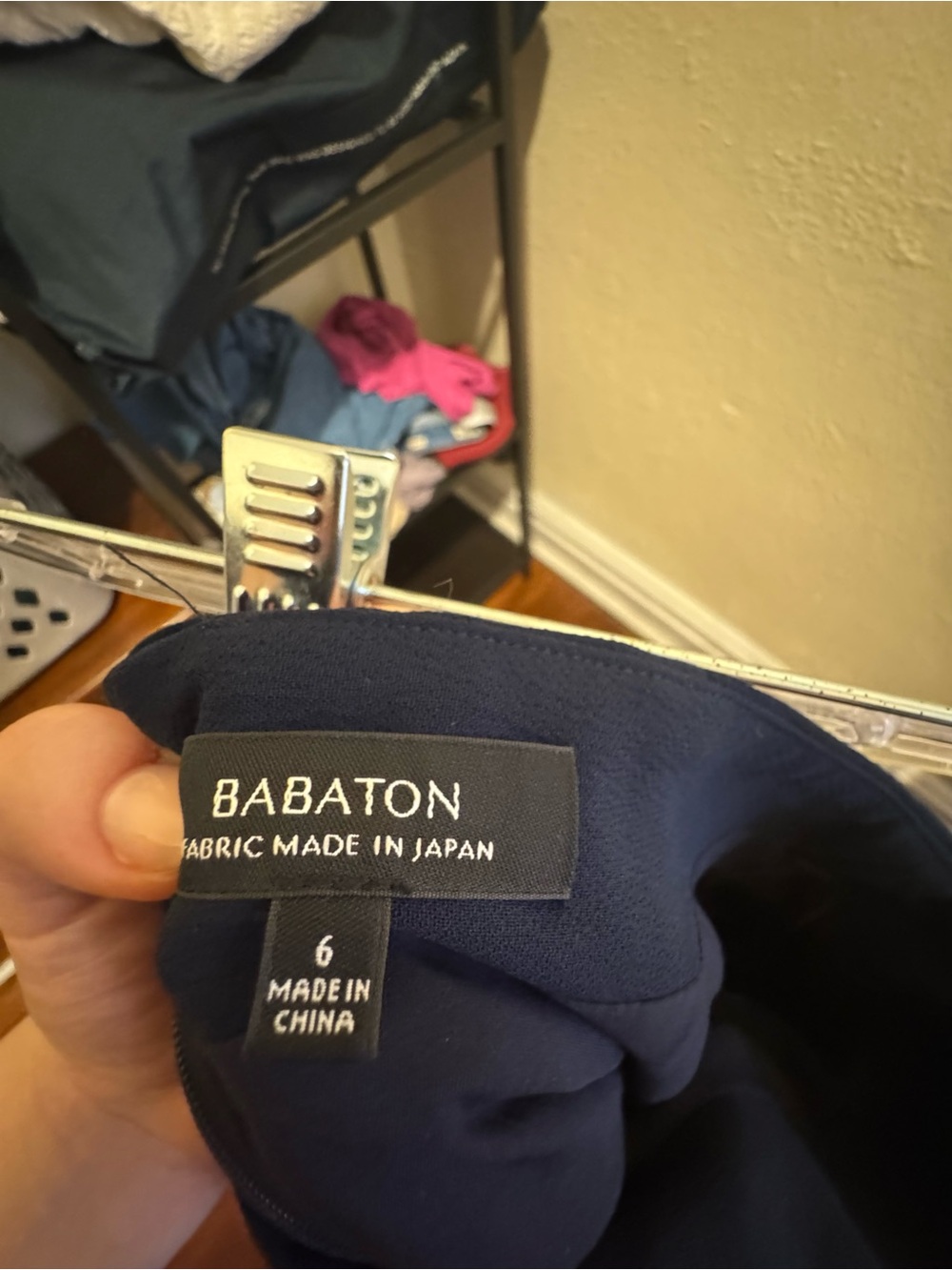 Babaton Navy Jax Midi Pencil Skirt with Front Vent - Picture 5 of 5